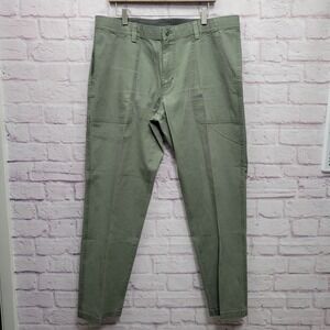 Weatherproof Vintage Cargo Pants Mens 40x32 Green Straight Leg Workwear *READ‎